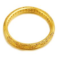 Brass Bangle, gold color plated & for woman, 8mm 