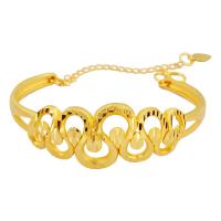Brass Bangle, gold color plated, adjustable & for woman, 21.6mm, Inner Approx 48.7mm 