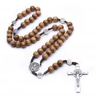 Rosary Necklace, Wood, fashion jewelry & Unisex 