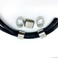 Stainless Steel Large Hole Beads, durable & DIY, silver color 