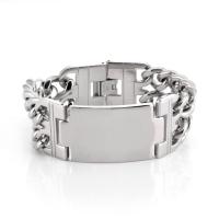 Titanium Steel Bracelet & Bangle, fashion jewelry & Unisex 23.5mm*2.8mm*210mm 