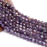 Natural Amethyst Beads, Rhombus, polished, DIY & faceted, purple, 8mm Inch 