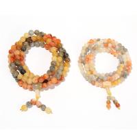 108 Perlen Mala, Hetian Jade, rund, unterschiedliche Farbe und Muster für die Wahl & verschiedene Größen vorhanden, keine, 6-8mm, verkauft von Strang