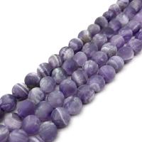 Natural Amethyst Beads, Round, DIY & frosted, purple 