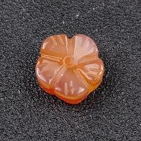 Natural Red Agate Beads, Plum Blossom, polished, DIY, red, 14mm 
