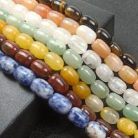 Mixed Gemstone Beads, Natural Stone, Drum, polished, DIY 