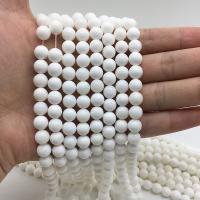 Natural White Shell Beads, Shell Pearl, Round, DIY white 