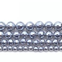 Muschelkern Perle, rund, DIY & verschiedene Größen vorhanden, grau, verkauft von Strang
