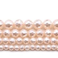Muschelkern Perle, rund, DIY & verschiedene Größen vorhanden, Rosa, verkauft von Strang