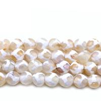 Natural Lace Agate Beads, Round, DIY white 