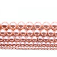 Dyed Shell Beads, Shell Pearl, Round, DIY pink 