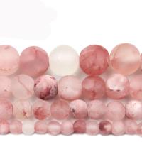 Persian Jade Beads, Round, DIY & matte & frosted, pink 