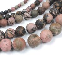 Rhodonite Beads, Rhodochrosite, Round, DIY & matte & frosted, mixed colors 