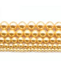 perle de coquillage teint, Shell Pearl, DIY & normes différentes pour le choix, Jaune, Vendu par brin