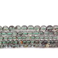Phantom Quarz Perlen, Grüner Phantomquarz, rund, DIY & verschiedene Größen vorhanden, grün, verkauft von Strang