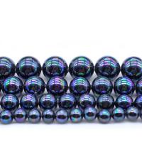 Perles de coquillage de couleur AB, coquille, Rond, DIY & normes différentes pour le choix, noire, Vendu par brin