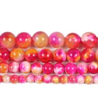 persa Jade Abalorio, Esférico, Bricolaje & diverso tamaño para la opción, camuflaje rosa, Vendido por Sarta