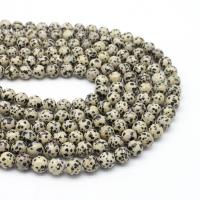Dalmatinische Perlen, mexikanischer Jaspis, rund, poliert, DIY & verschiedene Größen vorhanden, gemischte Farben, Länge:38 cm, verkauft von Strang