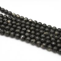 Labradorite Beads, Round, polished, DIY black cm 