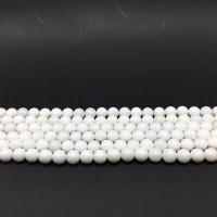 Perles en coquillage blanc naturel, coquille, Rond, poli, DIY & normes différentes pour le choix, blanc, Vendu par brin