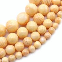 Bullmouth Helmet Beads, Round, polished, DIY yellow 