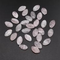 Natural Quartz Pendants, Rose Quartz, Leaf, polished, DIY, pink, 21*12*3mm Approx 1mm 