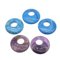 Mixed Gemstone Pendants, Donut, polished & DIY 28*7mm 