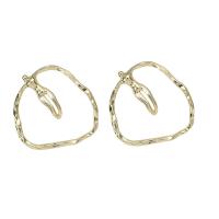 Zinc Alloy Stud Earring, plated, fashion jewelry, gold, 3.5cmX3cm 