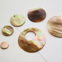 Natural Freshwater Shell Pendants, Brown Lip Shell, DIY 