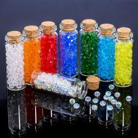 Rondelle Crystal Beads, Lampwork, with Glass Bottle, plated, DIY 