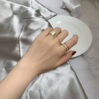 Brass Ring Set, plated, three pieces & for woman Inner Approx 17mm 