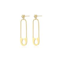Brass Drop Earring, gold color plated, for woman, 58mm 