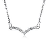 Cubic Zircon Micro Pave Brass Necklace, plated, micro pave cubic zirconia & for woman 20mm Inch 