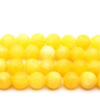 calcedonia amarilla Abalorio, Esférico, Bricolaje & diverso tamaño para la opción & mate, amarillo, Vendido por Sarta