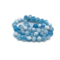 Blauer Chalcedony Perle, blauer Chalzedon, rund, DIY & verschiedene Größen vorhanden, blau, verkauft von Strang