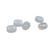 Natürliche Weiße Achat Perlen, Weißer Achat, DIY, weiß, 10x14mm/piece [about 38 pieces], verkauft von Strang