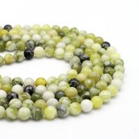 Light Mottle Green Jade Beads, Round, polished, DIY light green cm 