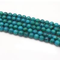 Achat Perlen, Freuer Knistern Achat, rund, poliert, DIY & verschiedene Größen vorhanden, grün, Länge:38 cm, verkauft von Strang