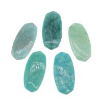Gemstone Decoration, ​Amazonite​, Ellipse, polished, DIY, green, 32*15*4mm 