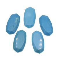 Gemstone Decoration, Dyed Jade, Ellipse, polished, DIY, blue, 23*12*3mm 