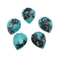 Cabochon de Turquoise synthétique, coeur, poli, DIY, bleu, 14*10*4mm, Vendu par PC