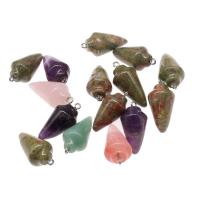 Joyas de piedras preciosas colgante, Concha, pulido, diferente color y patrón para la elección & Bricolaje, más colores para la opción, 32*15mm, Vendido por UD