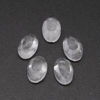 Cabochon cristal naturel, quartz clair, ellipse, poli, DIY, transparent, 9*6*4mm, Vendu par PC