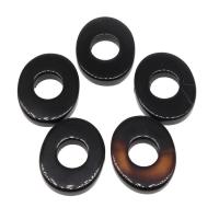 Abalorios de Ágata Negra, Donut, pulido, Bricolaje, Negro, 28*22*5mm, agujero:aproximado 9mm, Vendido por UD