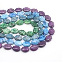 Ripple Gemstone Beads, Ellipse, polished & DIY 