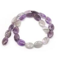 Natürliche Amethyst Perlen, Ellipse, poliert, DIY & facettierte, violett, 13*18mm, Länge:38 cm, verkauft von Strang