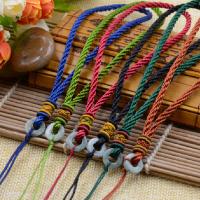 Collar de cuerda, Hilo de Taiwán, Ajustable, más colores para la opción, 3mm,10mm, longitud:aproximado 5.51 Inch, Vendido por Sarta