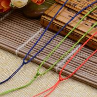 Collar de cuerda, Hilo de Taiwán, Ajustable, más colores para la opción, 3mm, longitud:aproximado 23.62 Inch, Vendido por Sarta