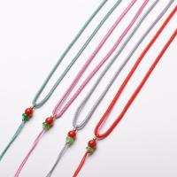 Collar de cuerda, Hilo de Taiwán, con Ágata roja, Ajustable, más colores para la opción, 2mm, longitud:aproximado 23.62 Inch, Vendido por Sarta
