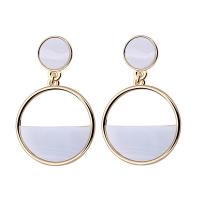 Resin Zinc Alloy Earring, with Resin, fashion jewelry, multi-colored 